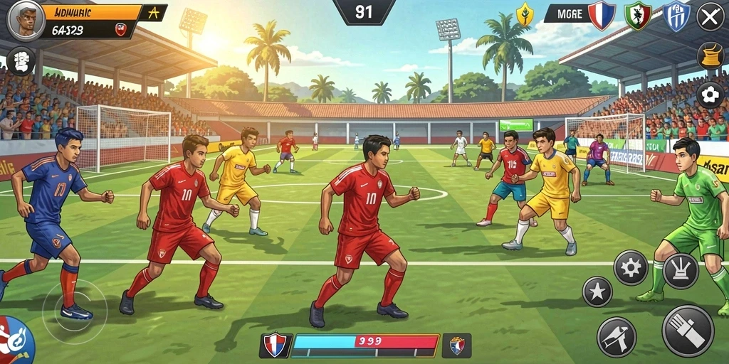 Tampilan permainan yang menarik dan dinamis.
