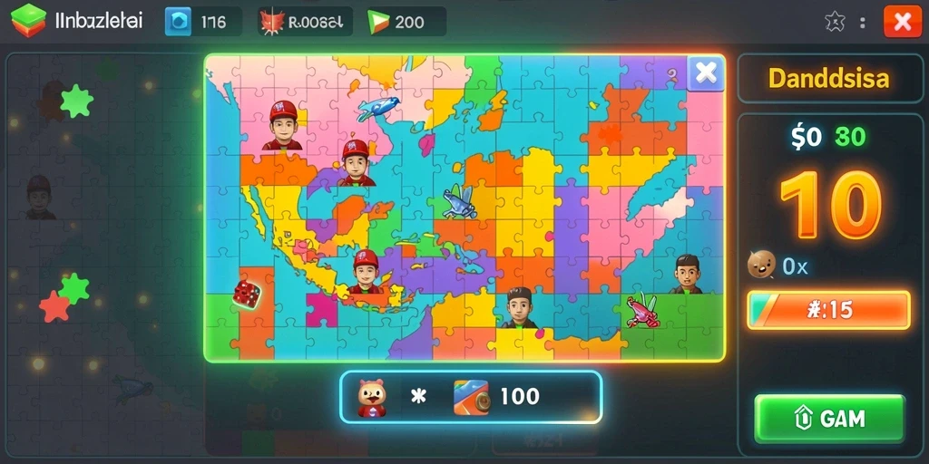 Tampilan awal yang menarik dengan grafik cerah.
