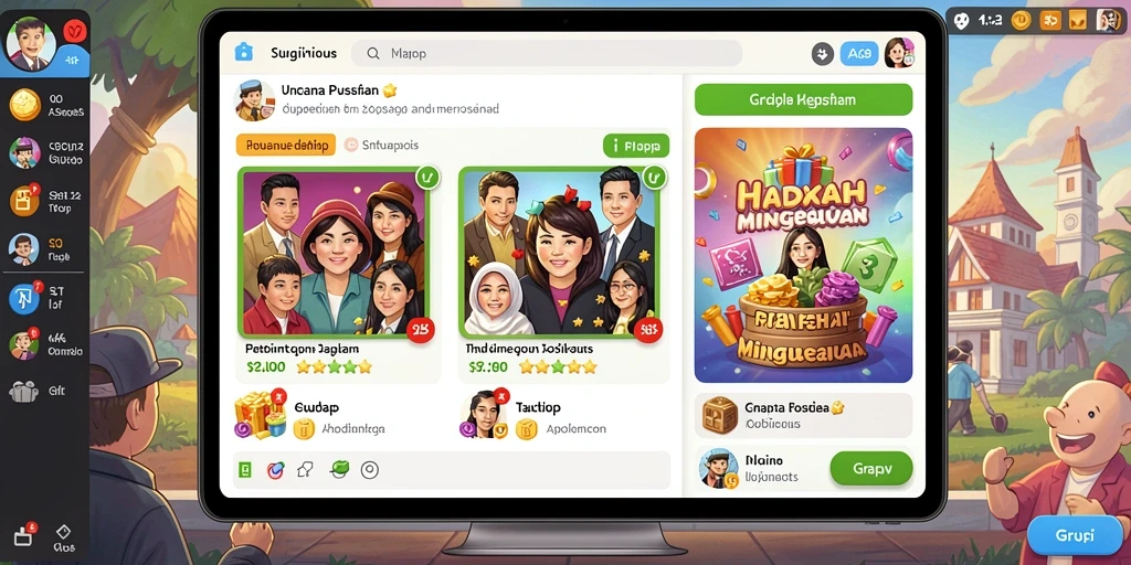 Tampilan antarmuka aplikasi yang menarik dan modern.